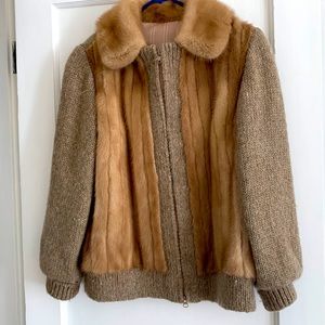 Fox trimmed jacket.